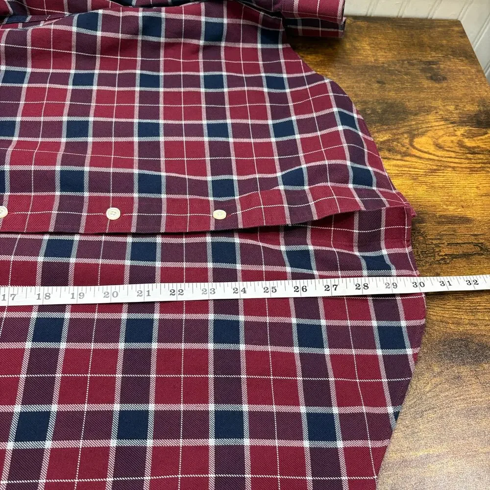 Brooks Brothers‎ Mens Size M Regent Shirt Button Up Plaid Non Iron Supima Cotton